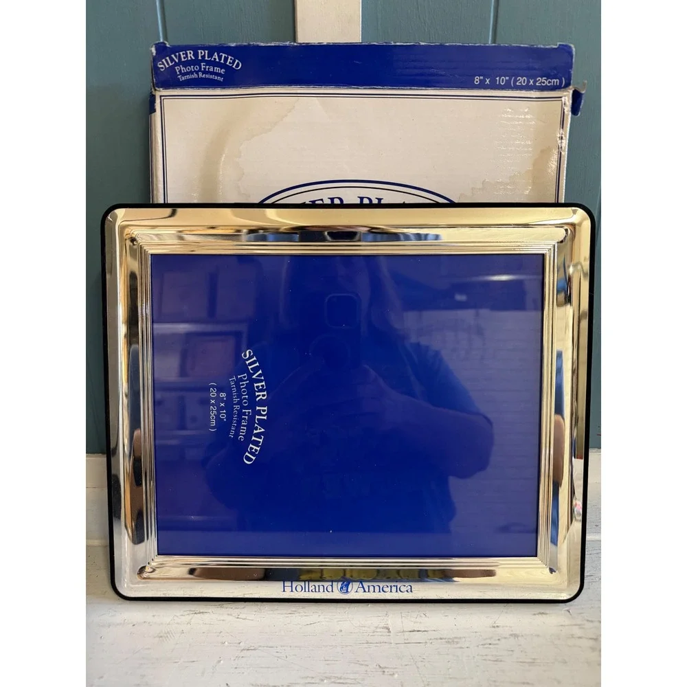 Holland America Line Silver Plated 8x10 Photo Frame Tarnish Resistant Cruise Log